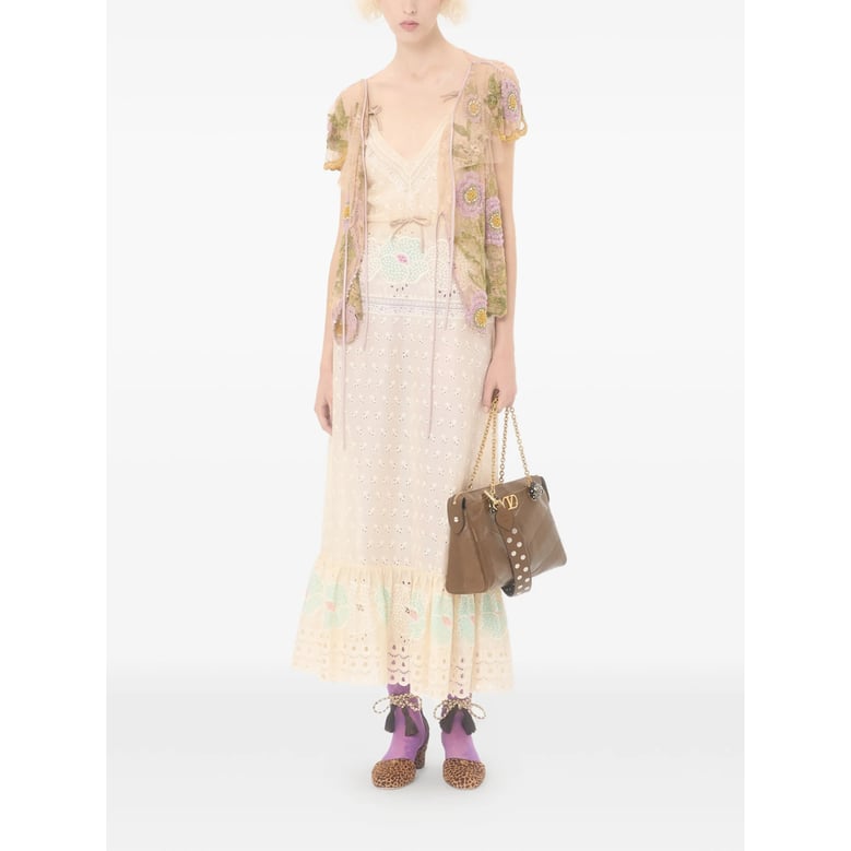 light yellow floral dress by Selfnex