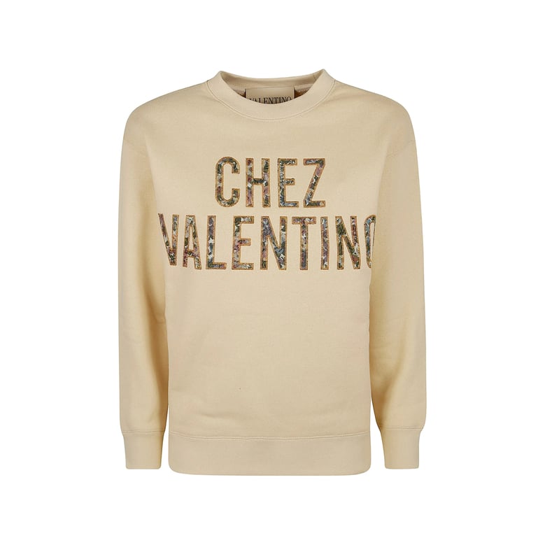 floral pattern crew neck sweatshirt by Selfnex