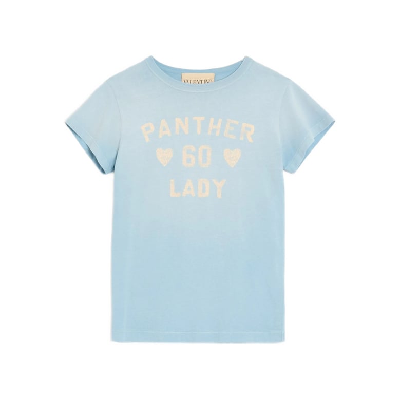 t-shirt panther lady print blue by Selfnex
