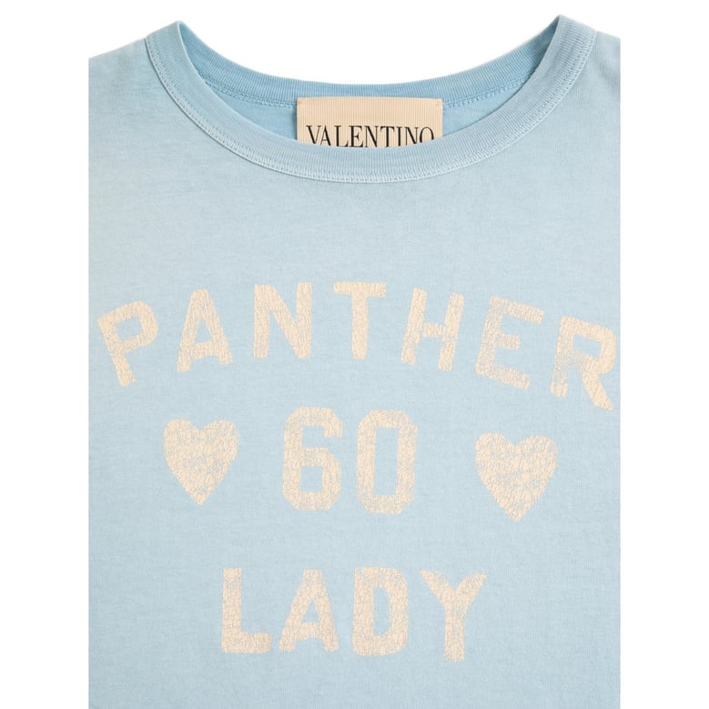 t-shirt panther lady print blue by Selfnex