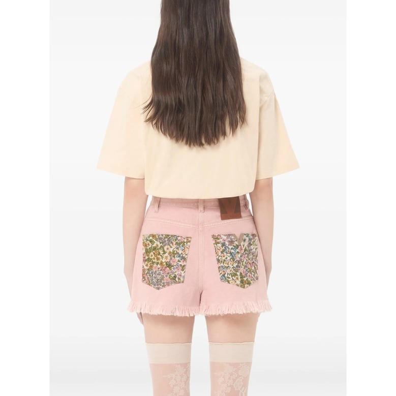 t-shirt cream floral print by Selfnex