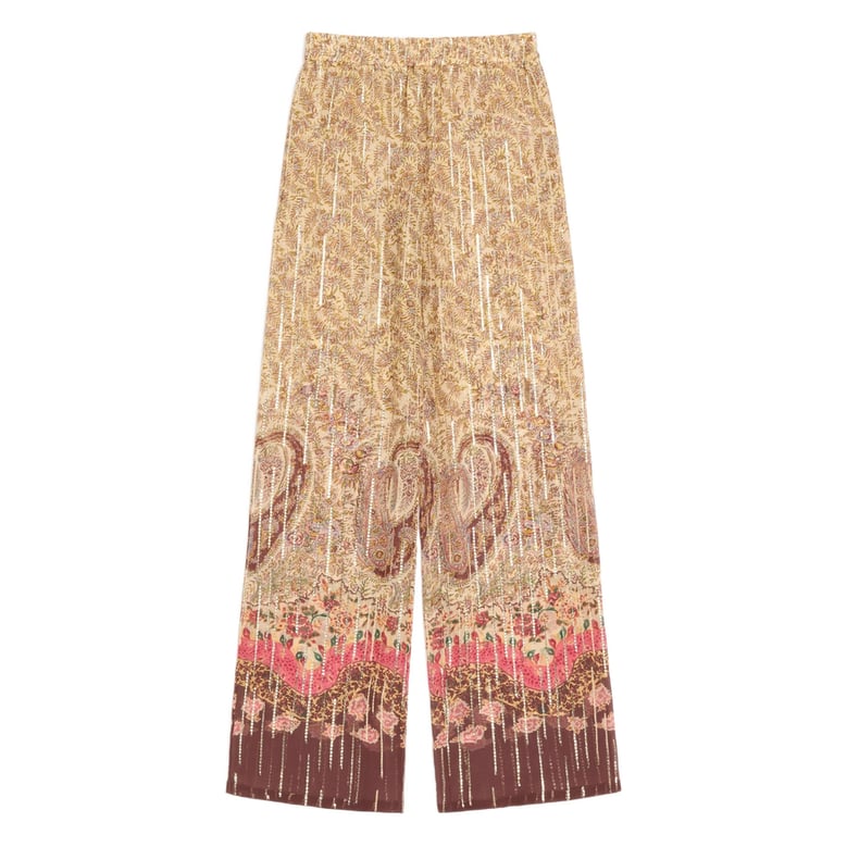 trousers brown paisley print by Selfnex