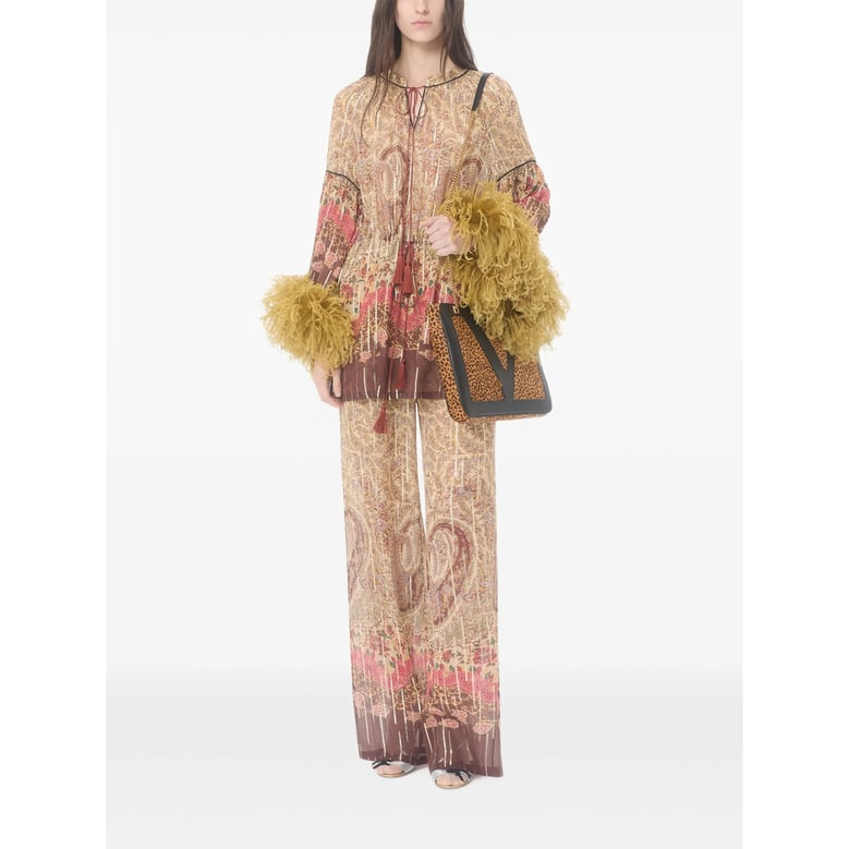 trousers brown paisley print by Selfnex