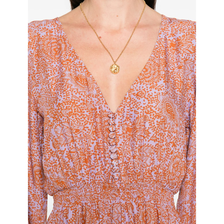 long sleeve floral print dress by Selfnex