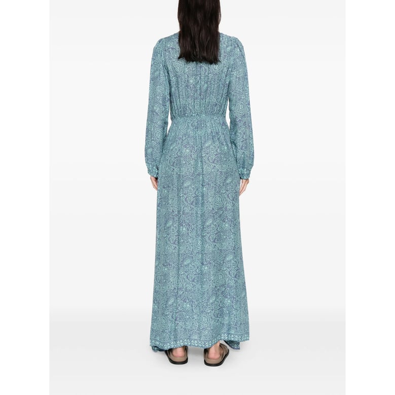 button fastening all-over print dress by Selfnex