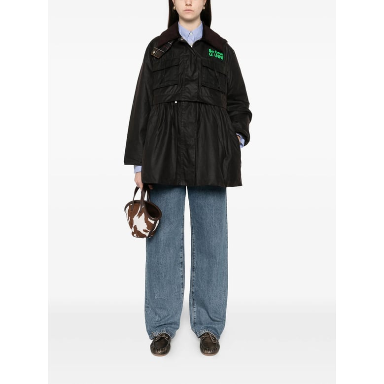 hooded jacket with corduroy collar by Selfnex