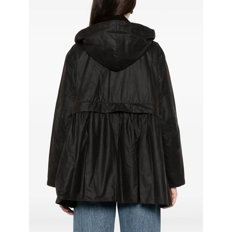 hooded jacket with corduroy collar by Selfnex