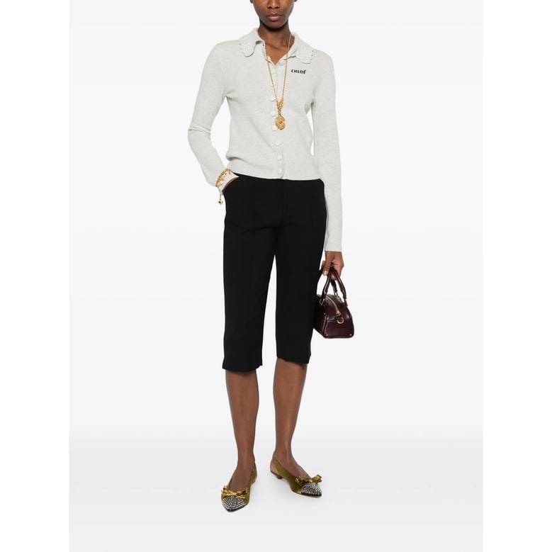 cropped wool trousers by Selfnex