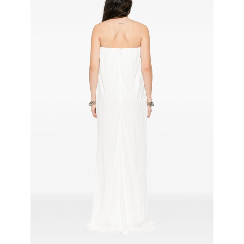 gathered detailing strapless dress by Selfnex
