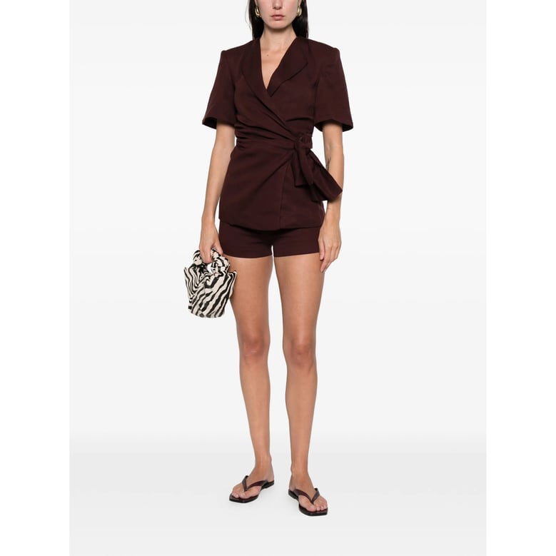 dark red wrap jacket by Selfnex