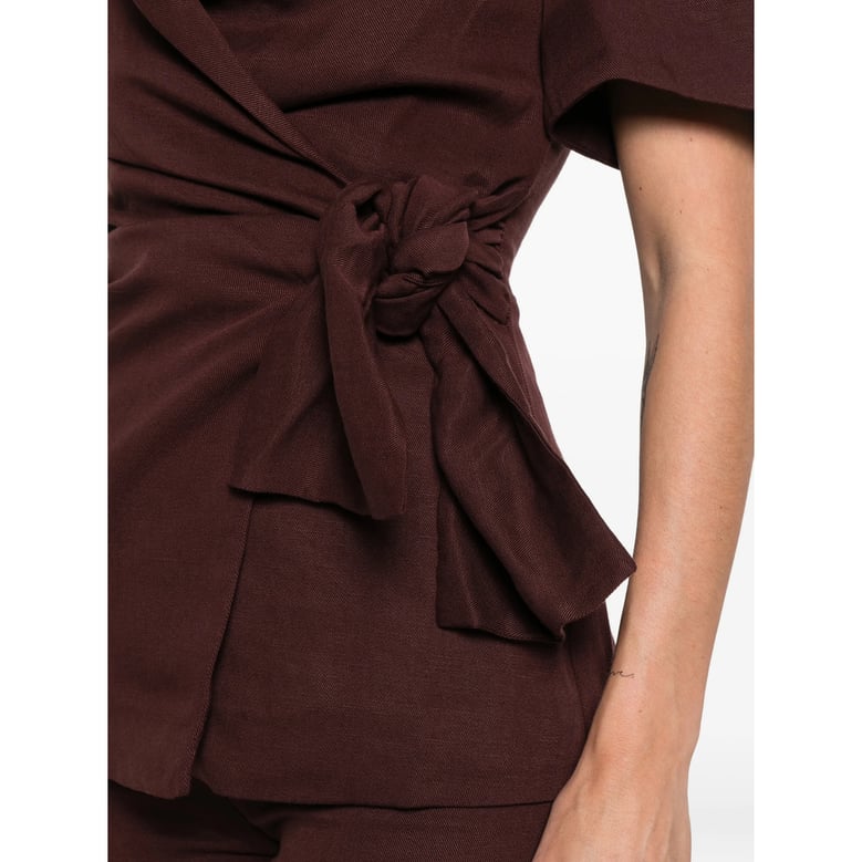 dark red wrap jacket by Selfnex