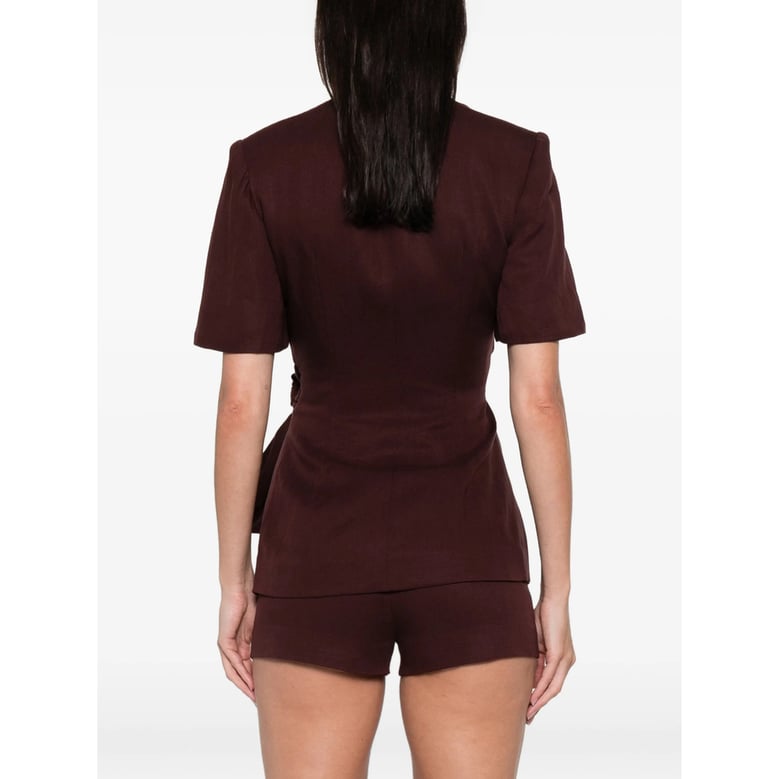 dark red wrap jacket by Selfnex