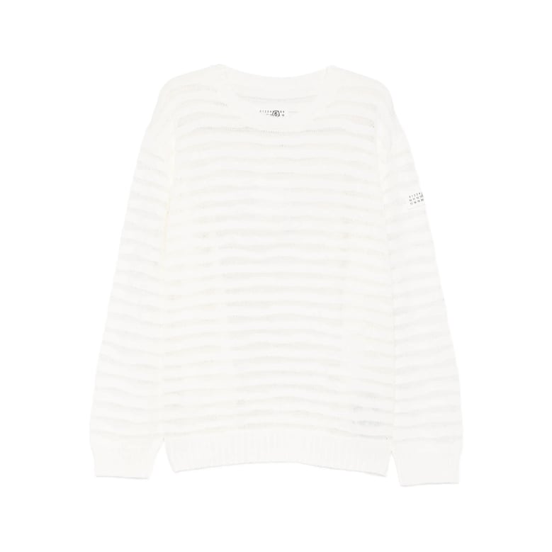 striped knit sweater by Selfnex