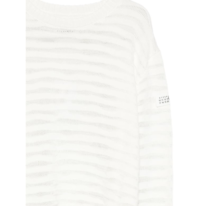 striped knit sweater by Selfnex