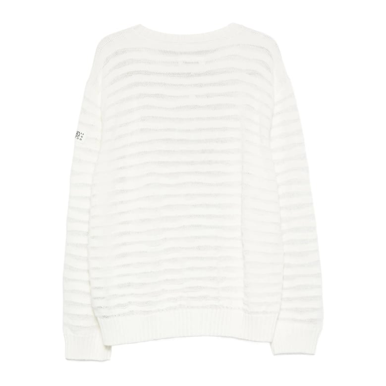 striped knit sweater by Selfnex