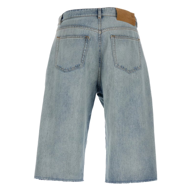 blue five pocket shorts with drawstring by Selfnex