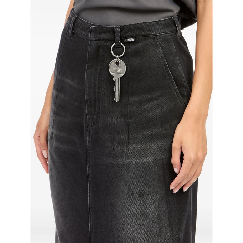 keyring with silver key shape detail by Selfnex