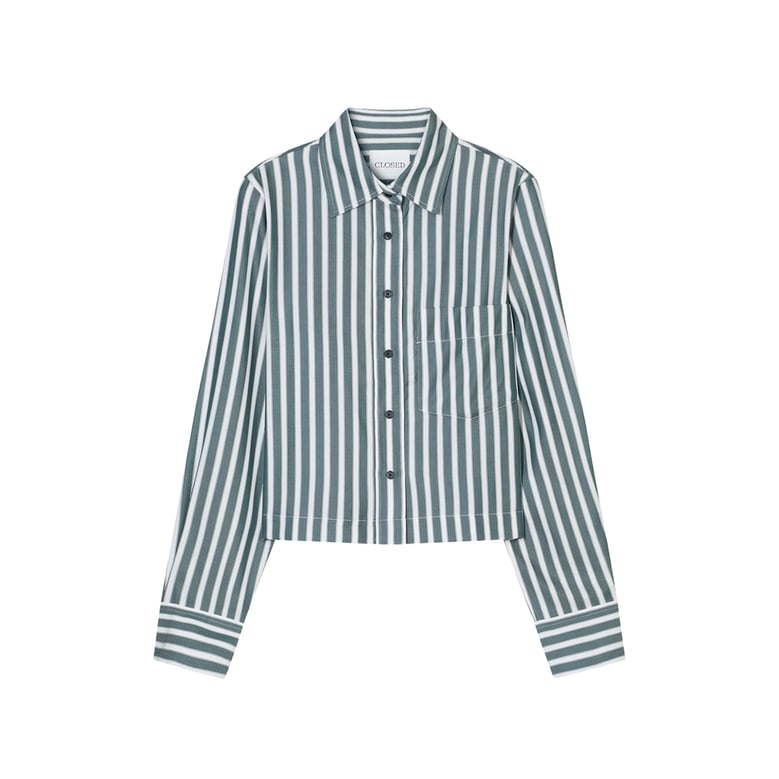 green striped pattern shirt by Selfnex
