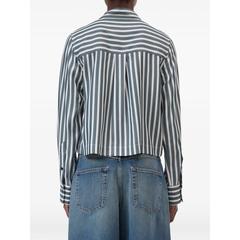 green striped pattern shirt by Selfnex