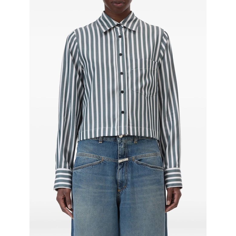 green striped pattern shirt by Selfnex