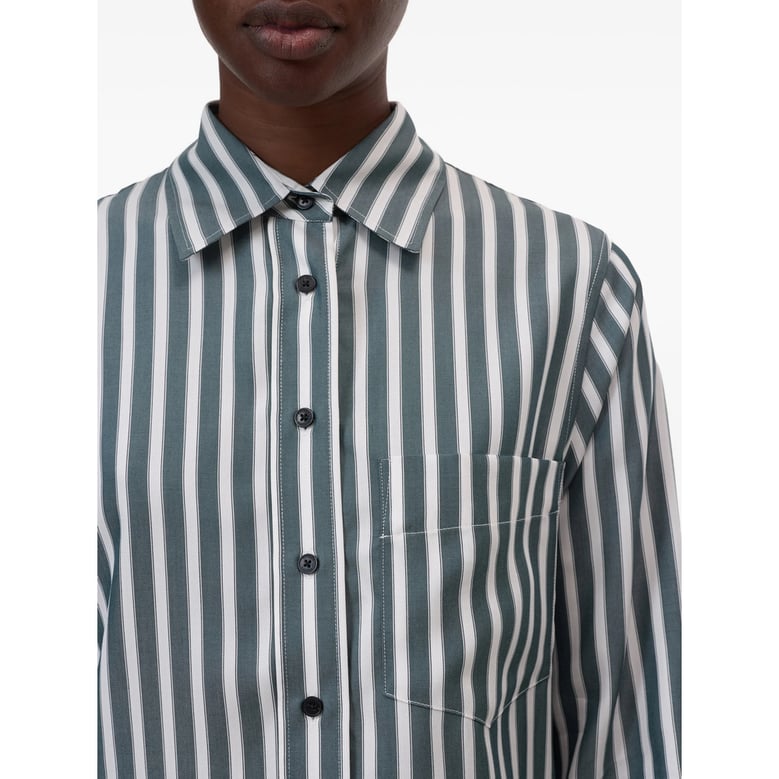 green striped pattern shirt by Selfnex