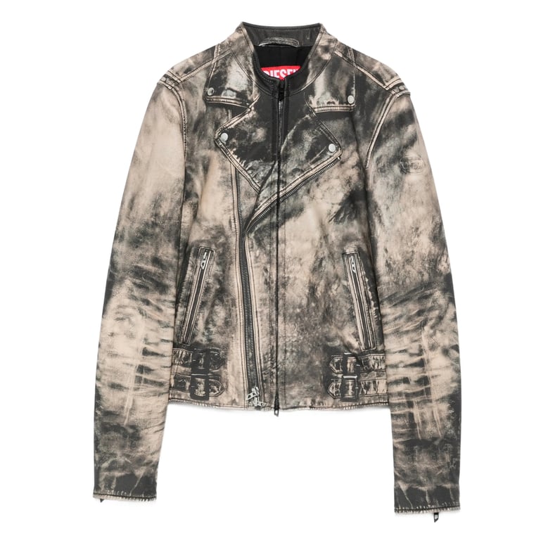 leather outerwear with notched lapels by Selfnex