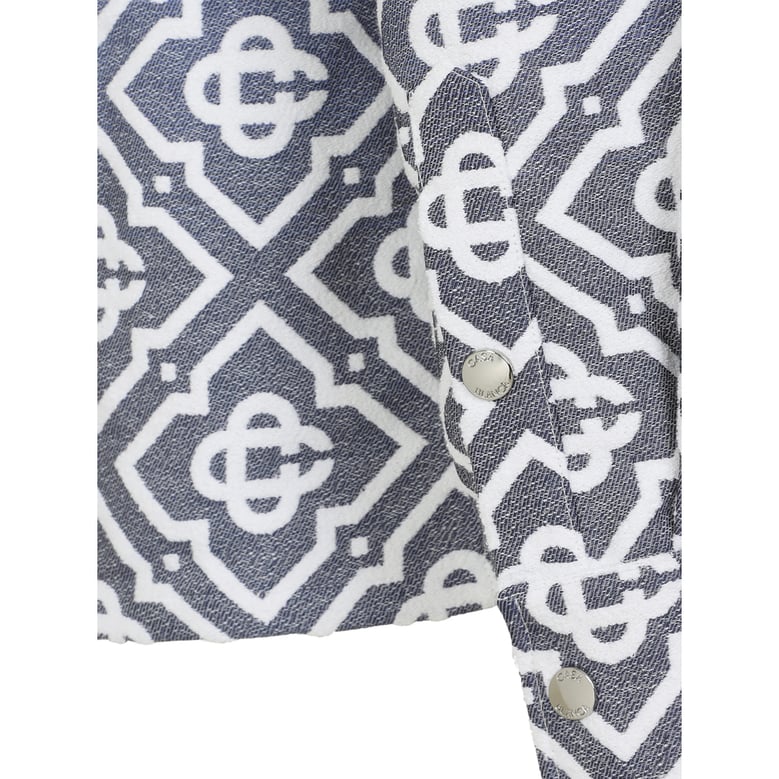 light blue and grey monogram shirt by Selfnex