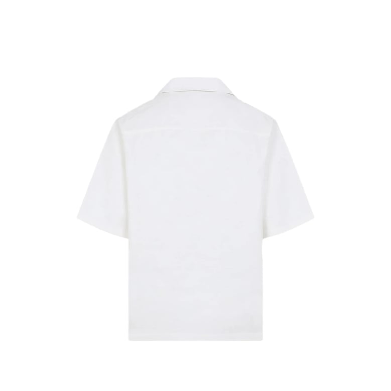 monogram pattern camp collar shirt by Selfnex