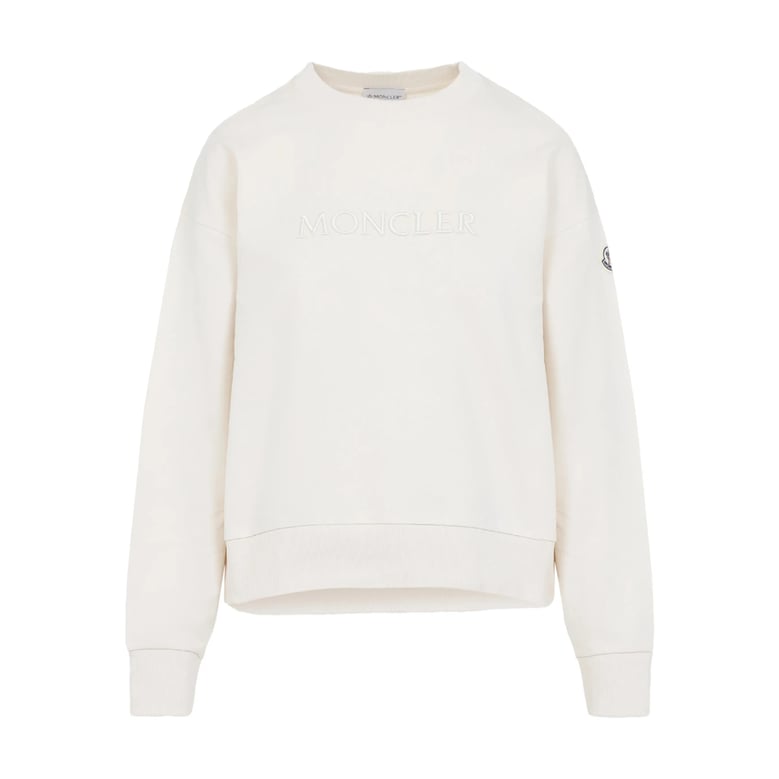 ecru embroidered logo sweatshirt by Selfnex