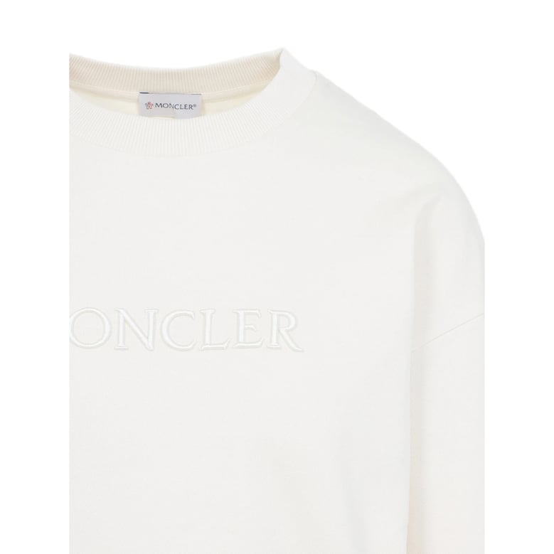 ecru embroidered logo sweatshirt by Selfnex