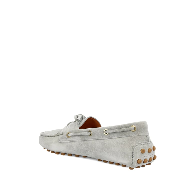 grey slip-on shoes with tie detail by Selfnex