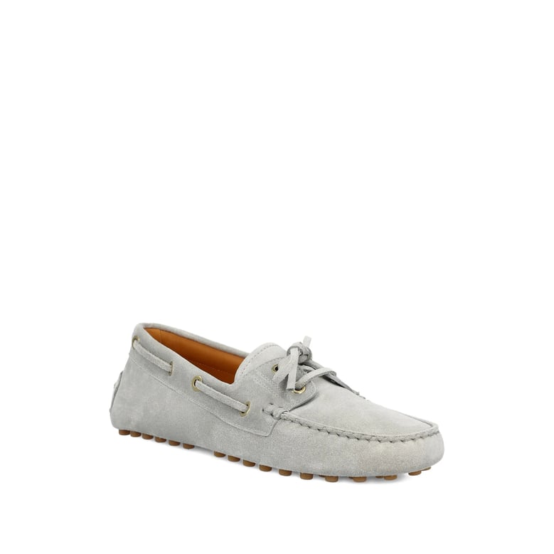 grey slip-on shoes with tie detail by Selfnex