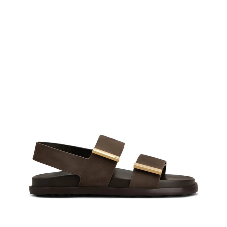 slingback strap shoes with rubber sole by Selfnex