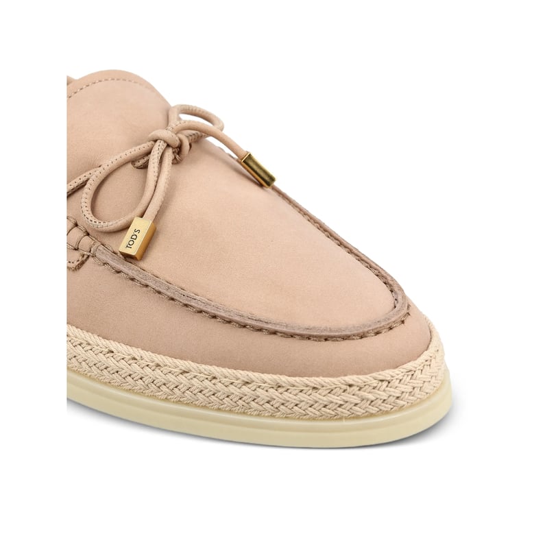 pink calfskin slip-on shoes with logo detail by Selfnex
