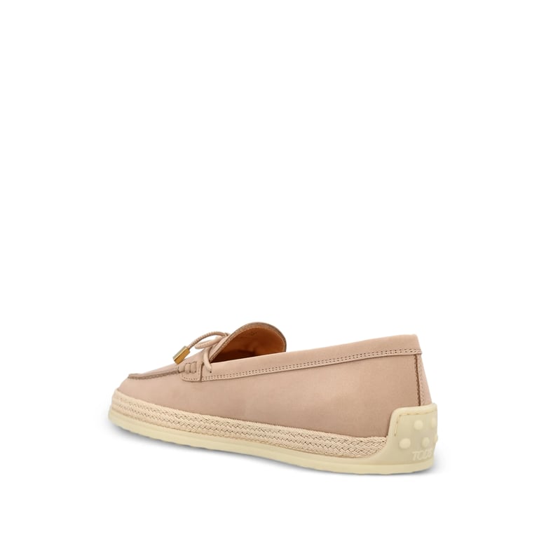 pink calfskin slip-on shoes with logo detail by Selfnex