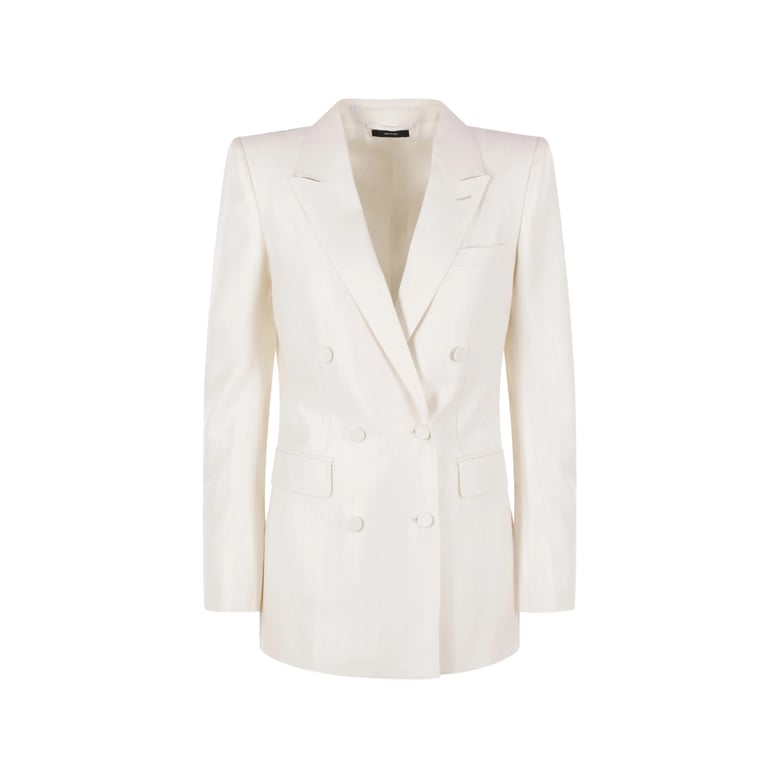 blazer double-breasted white pinstripe by Selfnex