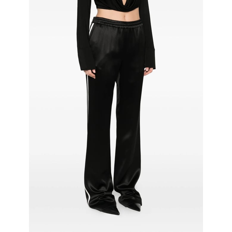 wide leg pants with elasticated waistband by Selfnex