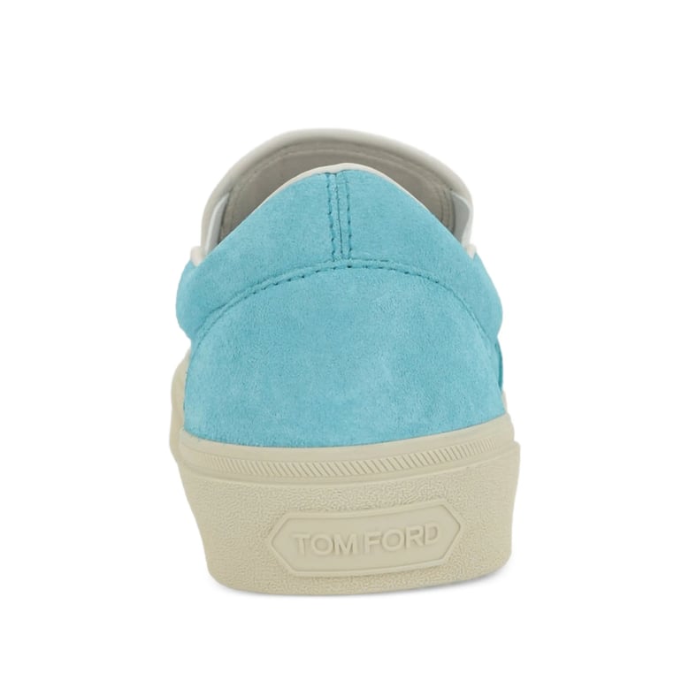 tom ford slip-on sneakers in blue leather by Selfnex