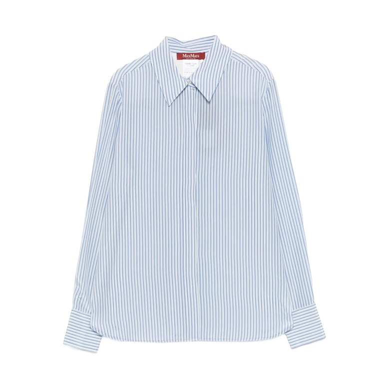 light blue stripe pattern shirt by Selfnex