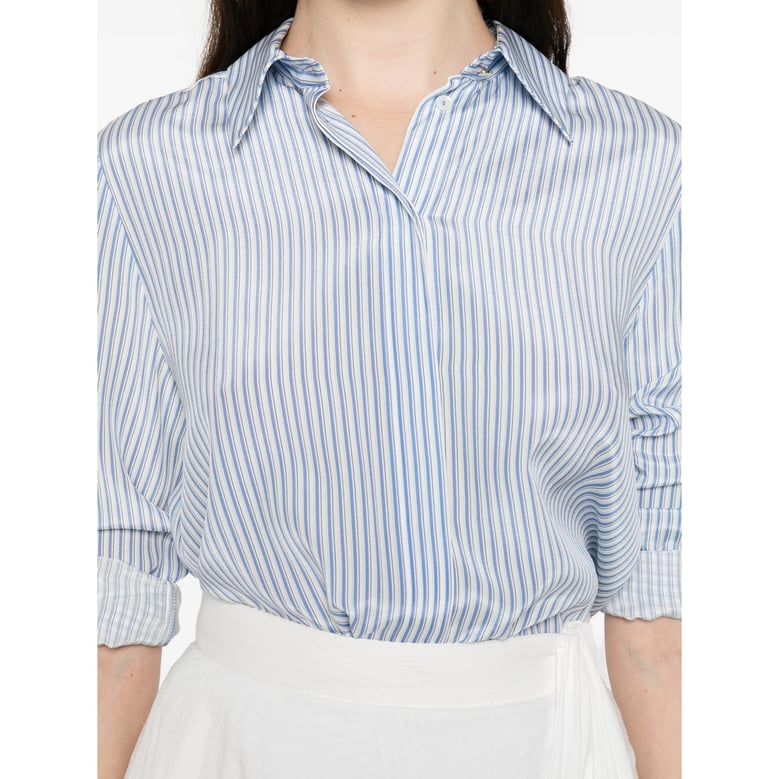 light blue stripe pattern shirt by Selfnex