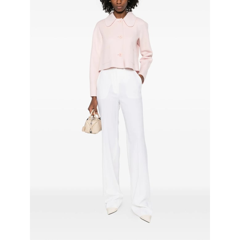 off-white tailored trousers with pockets by Selfnex