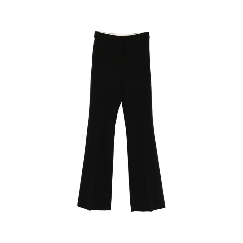 flared trousers with concealed closure by Selfnex