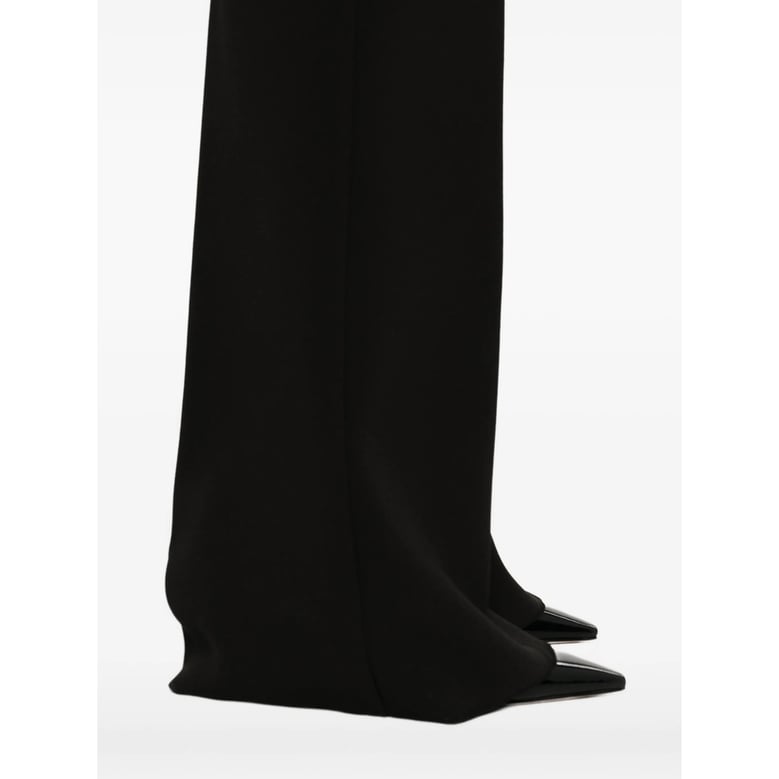 flared trousers with concealed closure by Selfnex