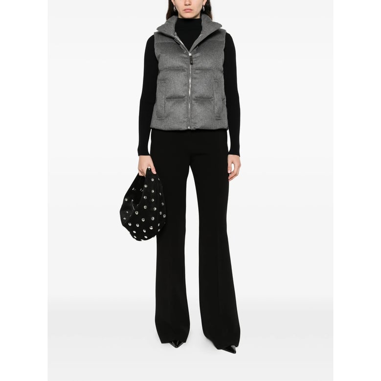 flared trousers with concealed closure by Selfnex