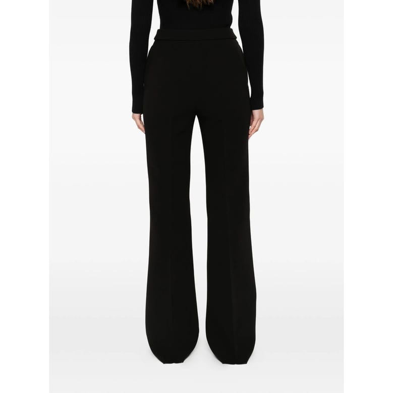 flared trousers with concealed closure by Selfnex
