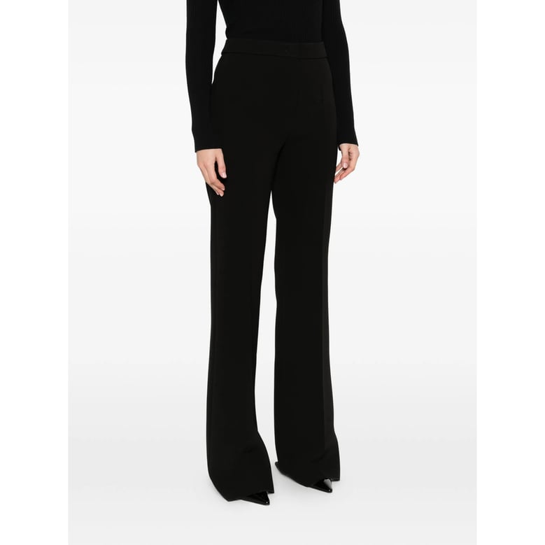 flared trousers with concealed closure by Selfnex