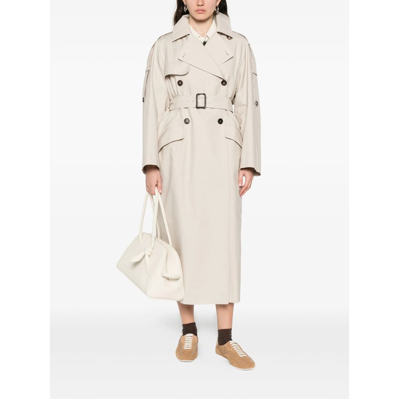 rainwear double-breasted coat with belt by Selfnex