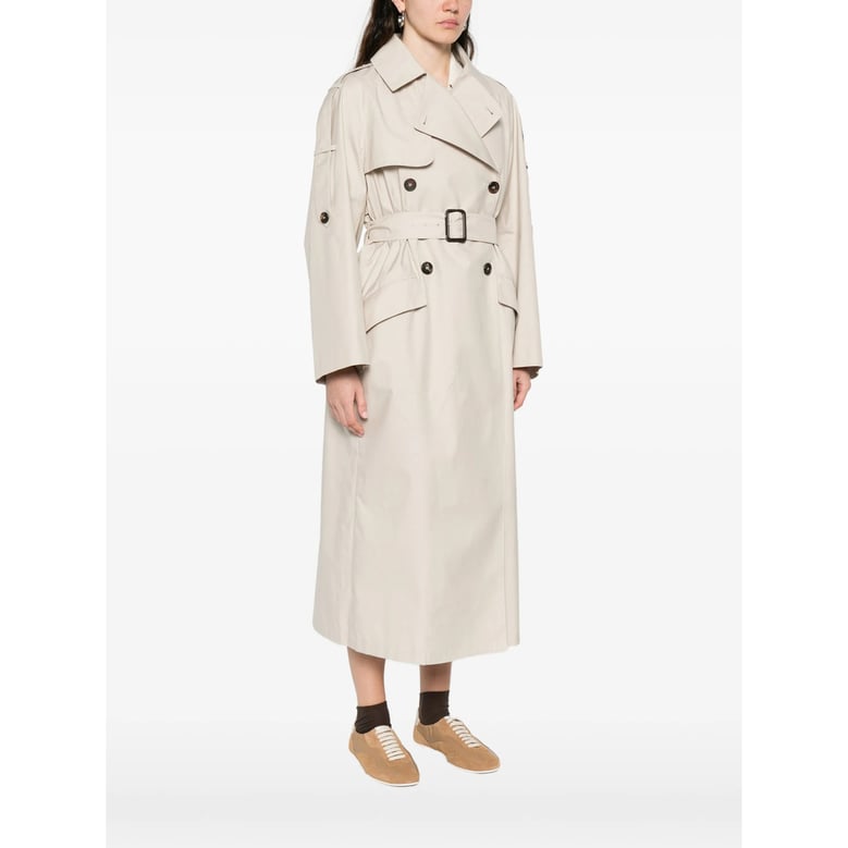 rainwear double-breasted coat with belt by Selfnex
