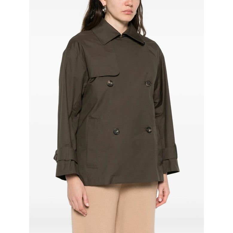 rainwear max mara the cube in olive green by Selfnex