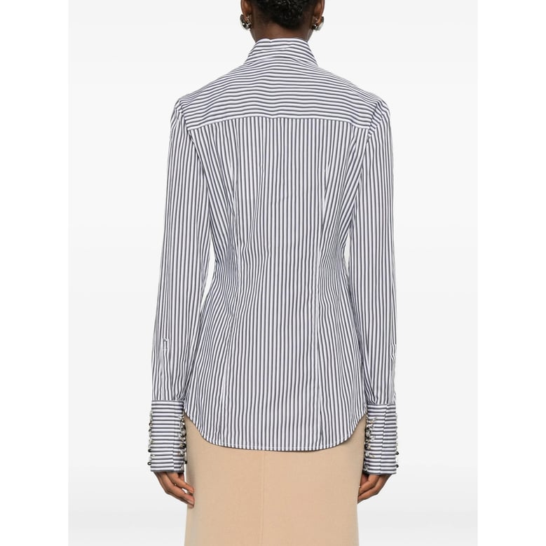 striped shirt with embellished cuffs by Selfnex